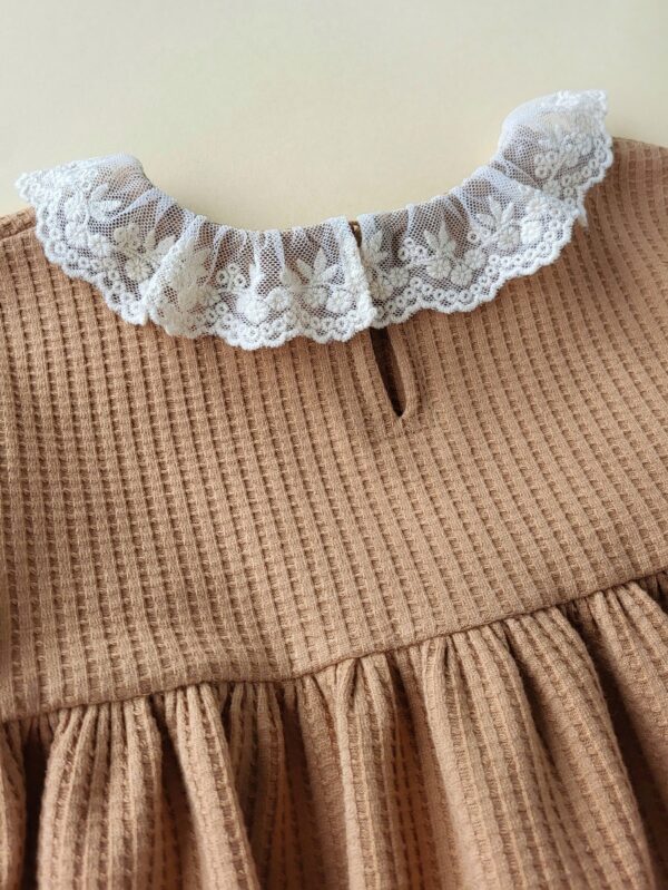 Tunika aus Waffeljersey caramel – Bild 3