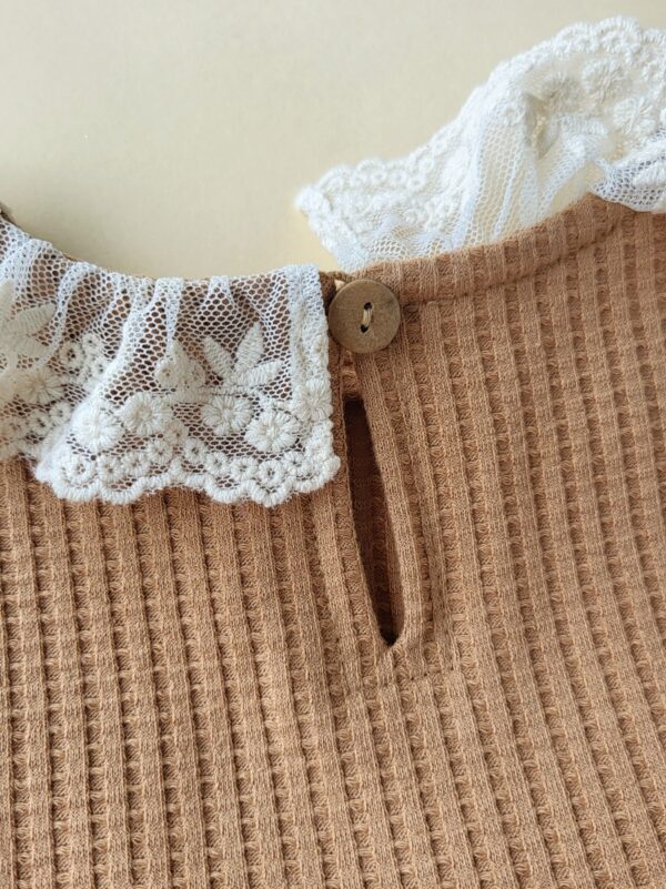 Tunika aus Waffeljersey caramel – Bild 2