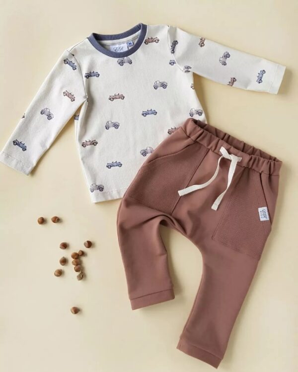 Jungen-Set Langarmshirt+Jogger Gr.80