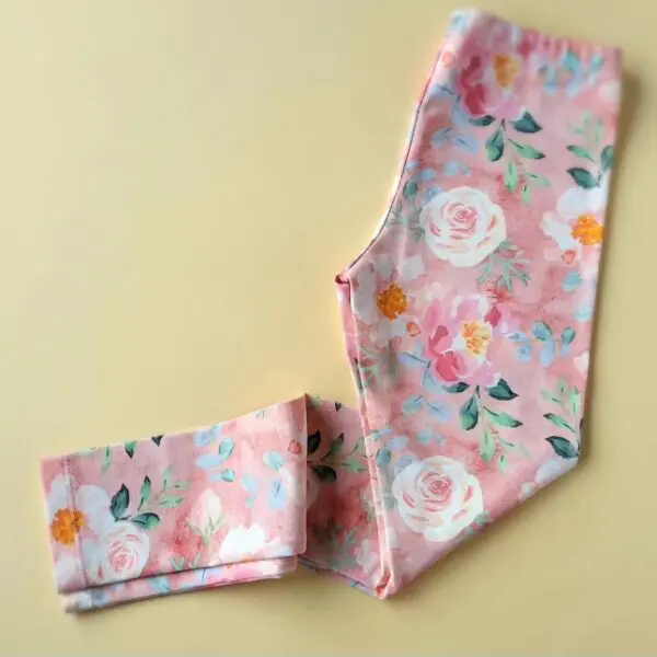 Leggings Aquarellblumen apricot Gr. 122