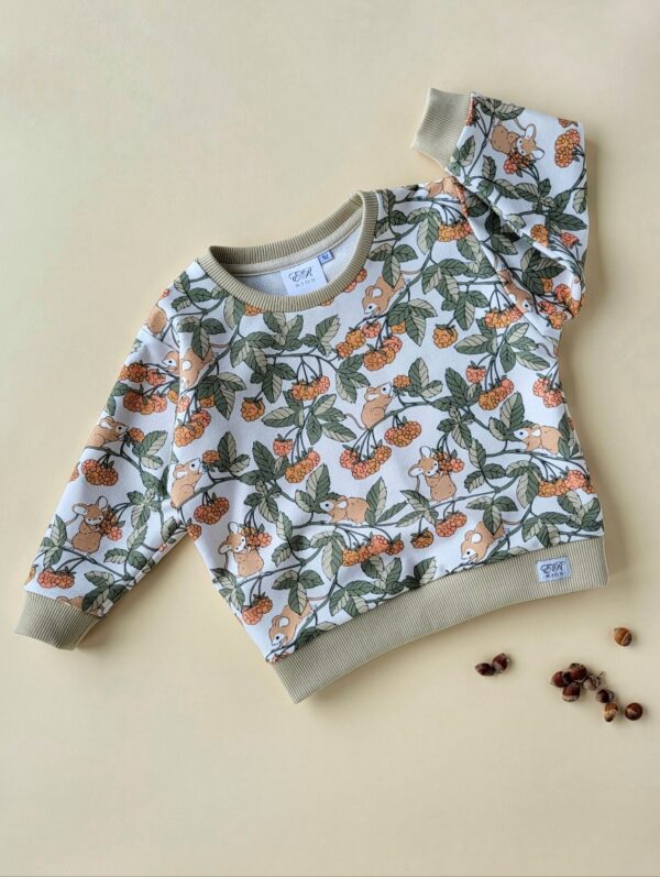 Lounge Sweater Himbeer-Mäuse Gr. 116