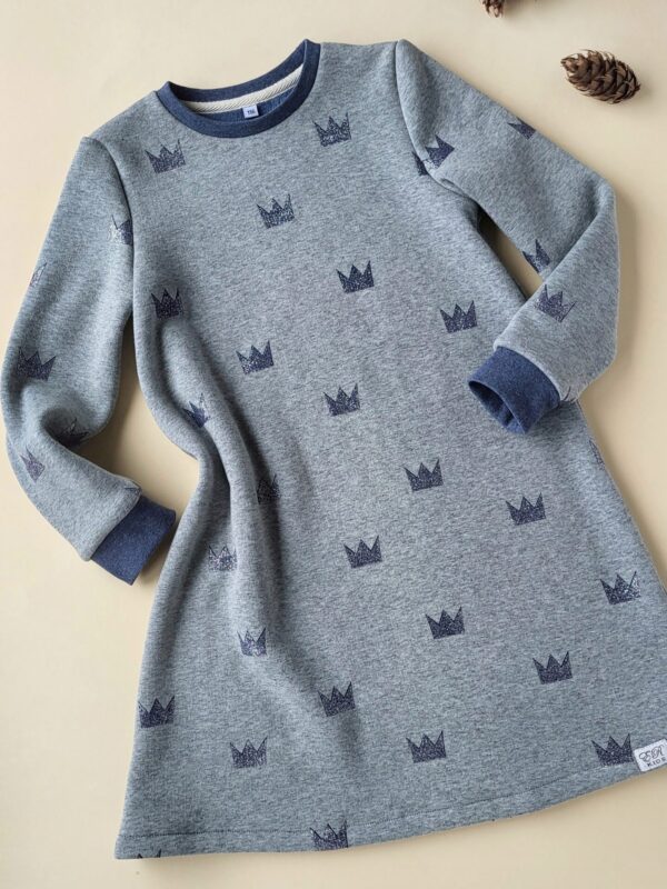 Kleid Glitzerkrönchen Gr. 116