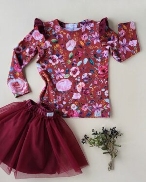 Flügelshirt Wild Flower henna Gr.104