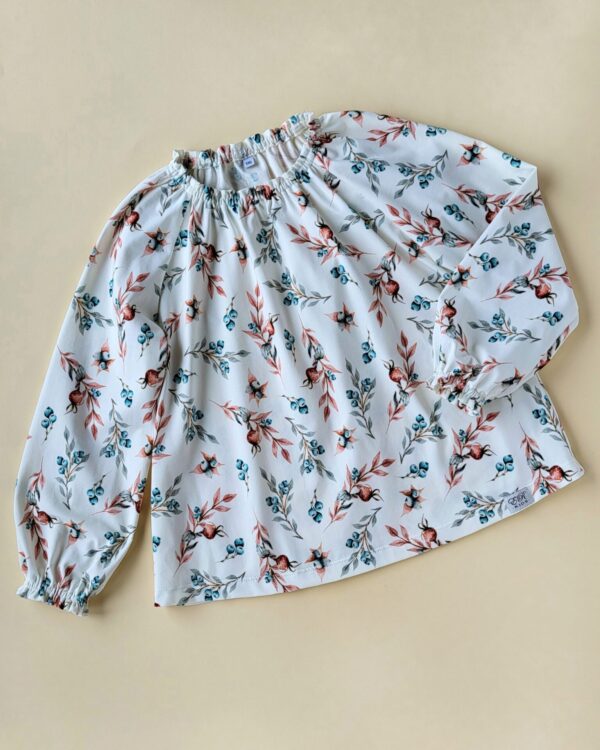 Kräusel-Bluse Hagebutten/Blaubeeren – Bild 3