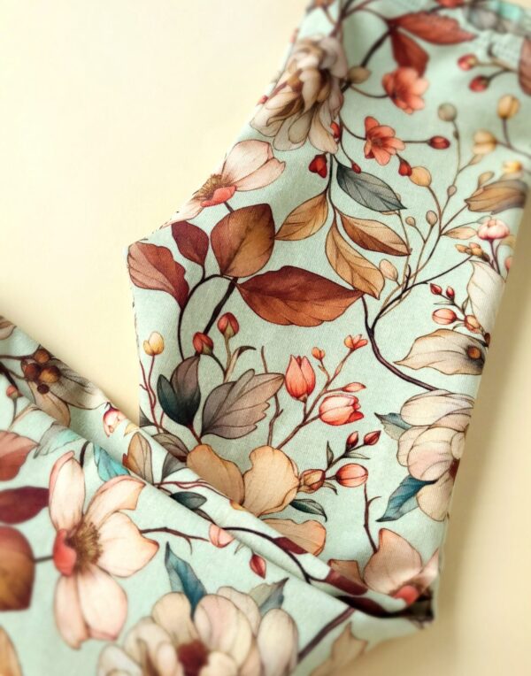 Leggings Blumenranken hellgrün Gr.92 – Bild 2