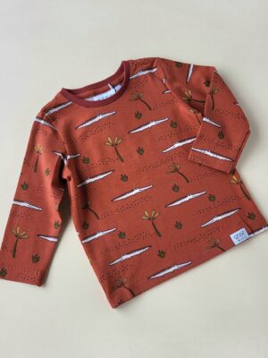 Langarmshirt Kroko rost Gr. 80