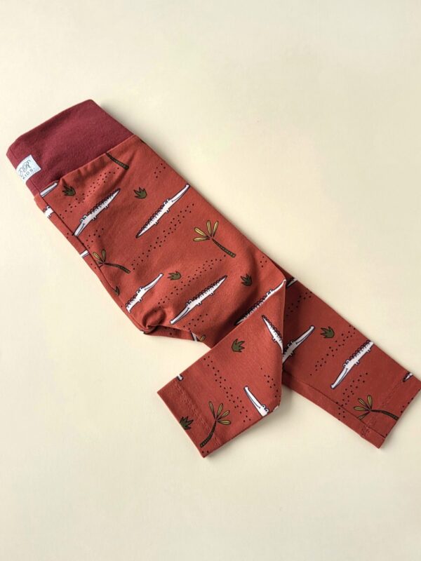 Babyleggings Kroko rost Gr. 74 – Bild 2