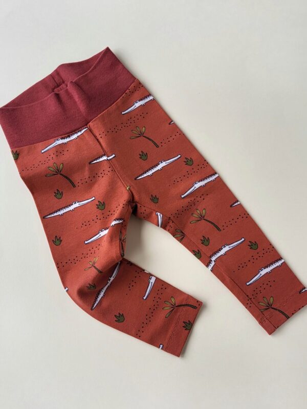 Babyleggings Kroko rost Gr. 74