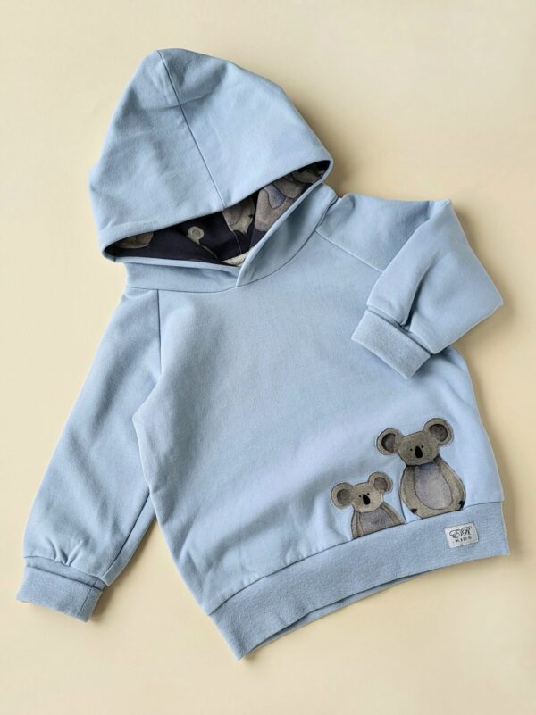 Hoodie Koala hellblau Gr. 80/86