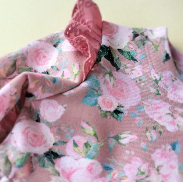 Kleid aus Rosen-French Terry altrosa Gr.92 – Bild 2