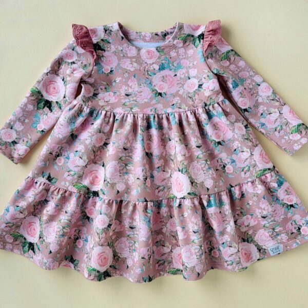 Kleid aus Rosen-French Terry altrosa Gr.92