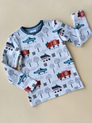 Langarmshirt Sirenen-Autos Gr. 116