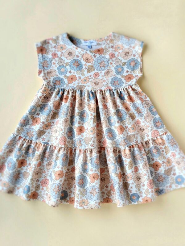 Sommerkleid Pastell Blumen Gr. 68-152 – Bild 3