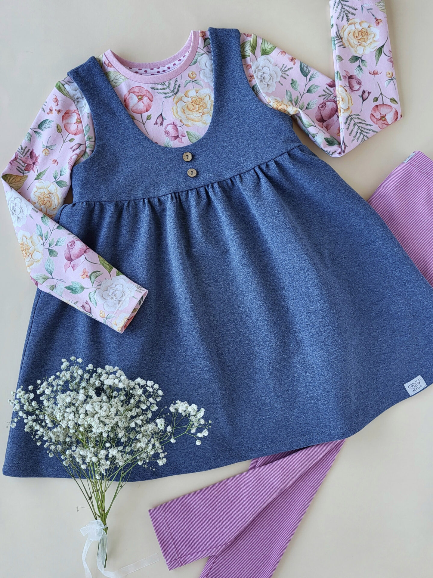 Trägerkleid jeansblau Gr. 116 – Bild 6