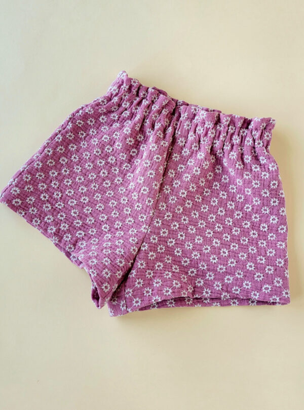 Shorts aus besticktem Musselin rosa Gr.110