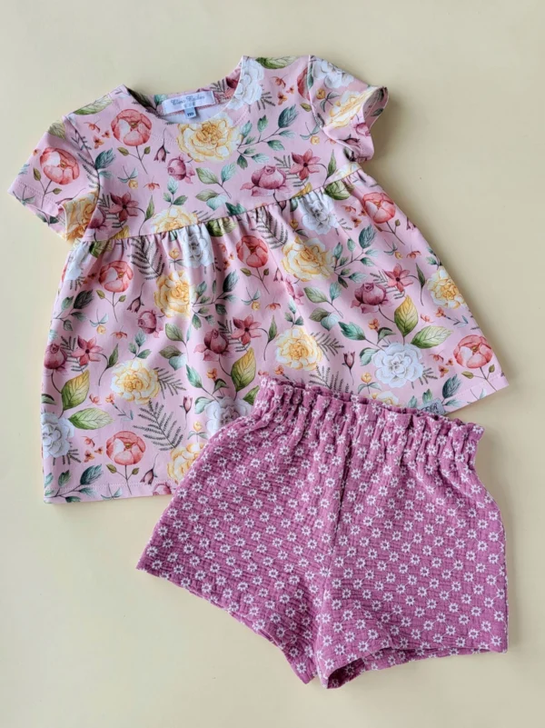 Shorts aus besticktem Musselin rosa Gr.110 – Bild 2