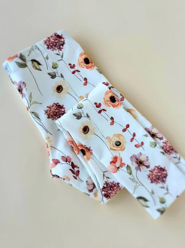 Leggings Rosengarten peach Gr. 50-158 – Bild 3