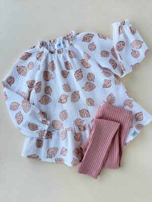 Kräusel-Tunika Monstera Leaves Gr. 116