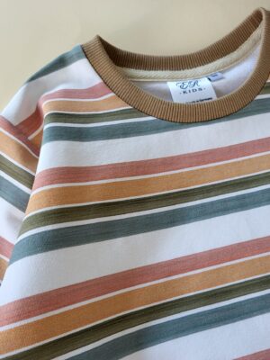 Lounge Sweater Bunte Streifen Gr. 98