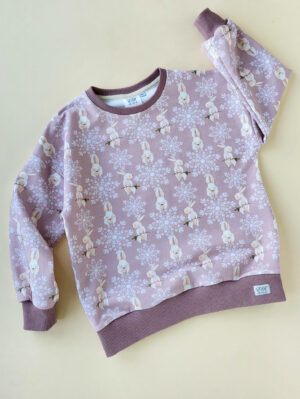 Oversized Sweater Winterhäschen Gr. 116