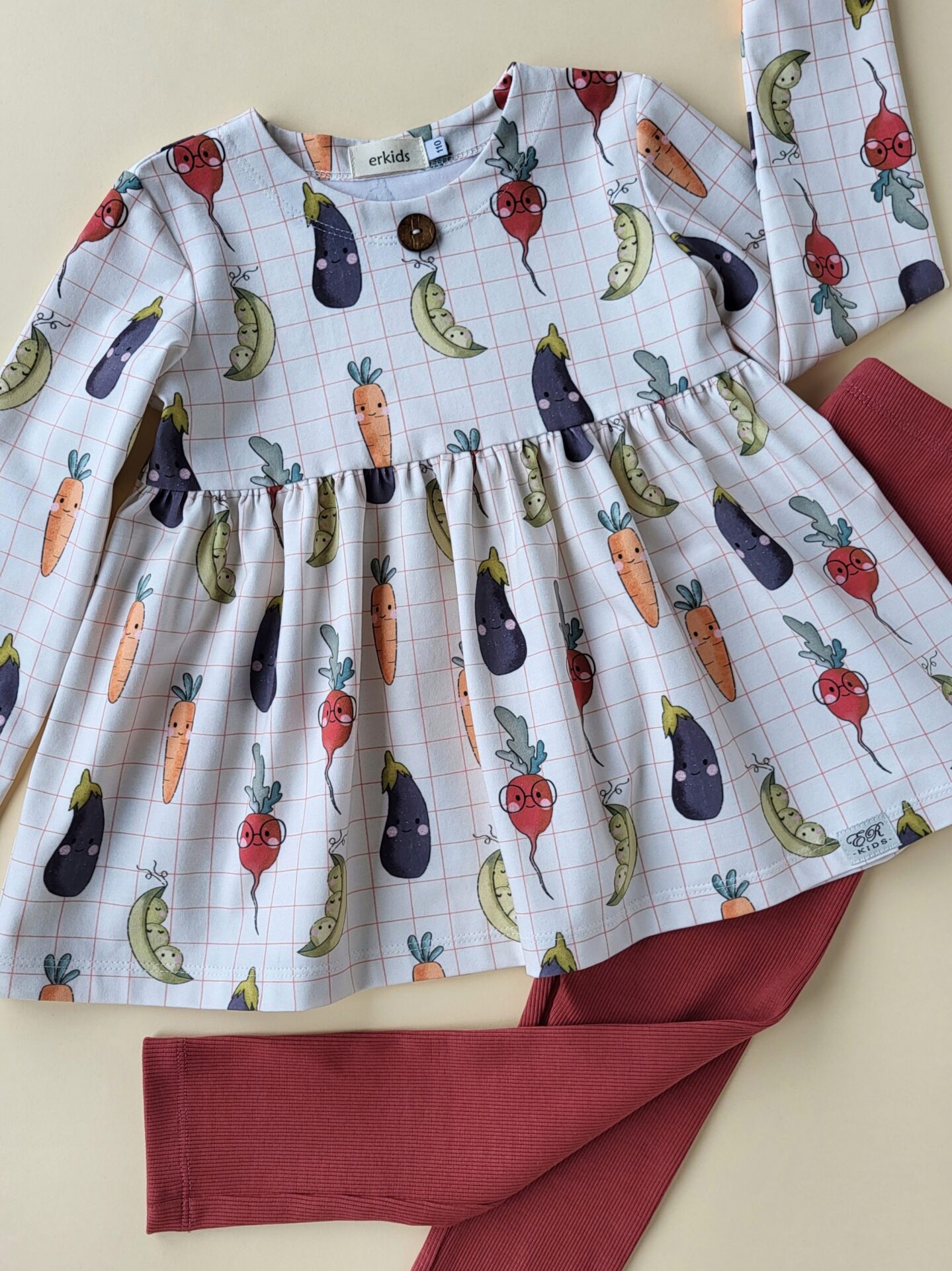 Langarm-Tunika Gemüse Gr. 110 – Bild 2