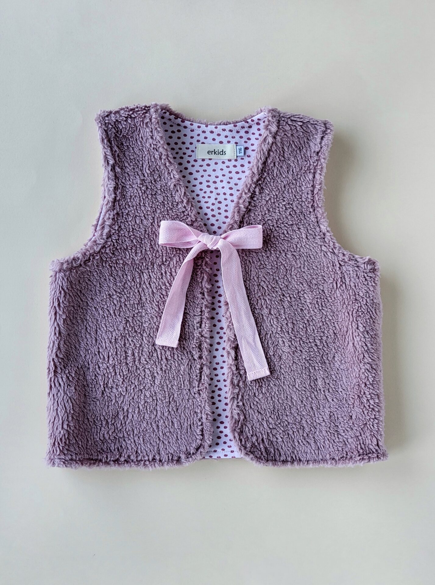 Teddy-Weste mauve Gr. 116