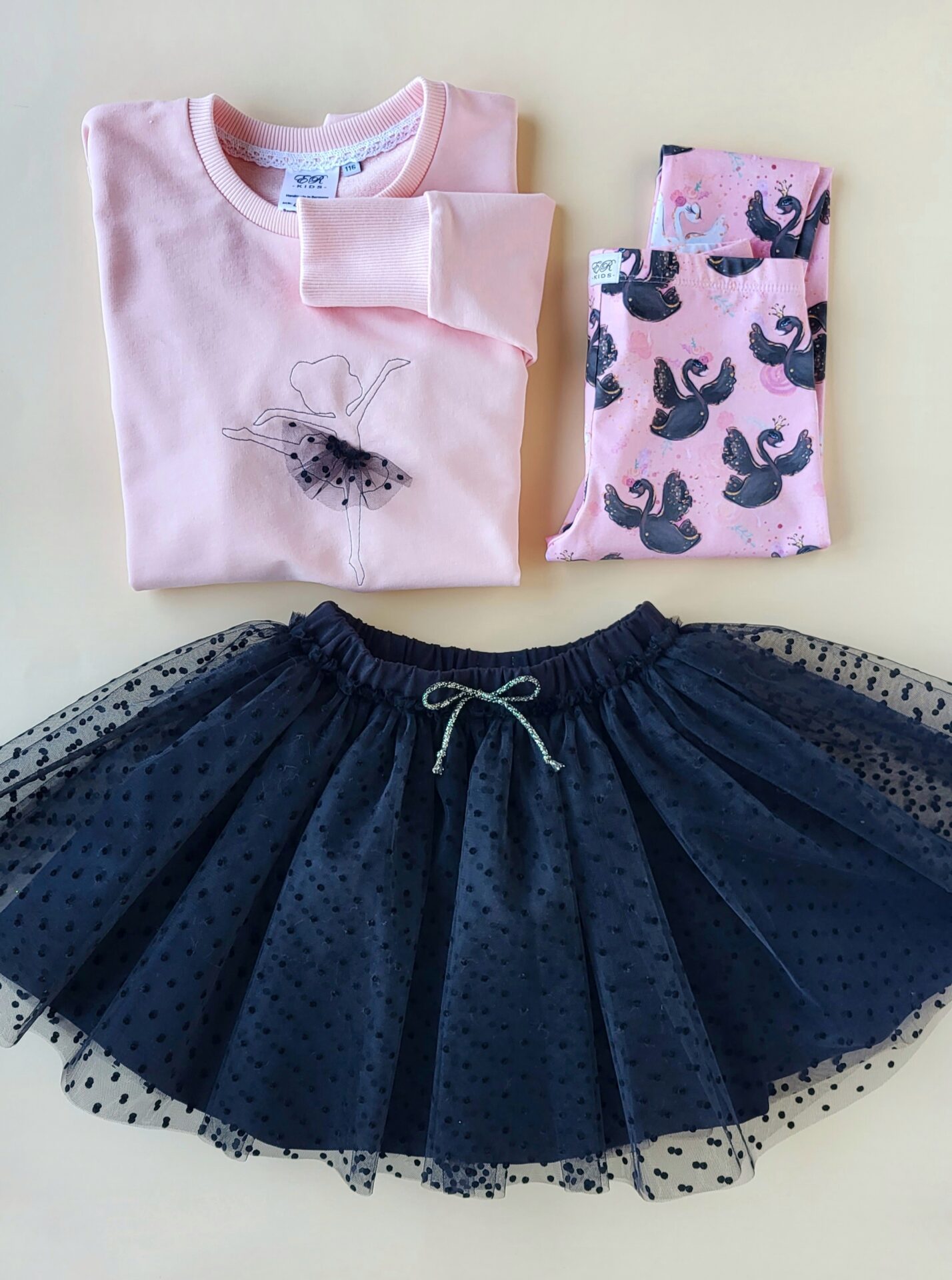 Tüllrock Dots schwarz Gr. 86-146