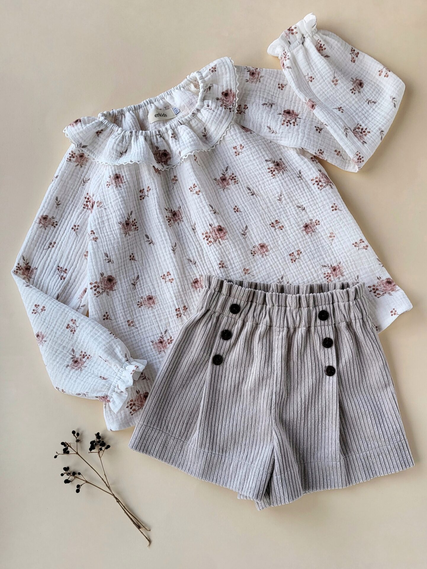 Kräusel-Tunika mit Halsrüsche Gr.122 – Bild 4