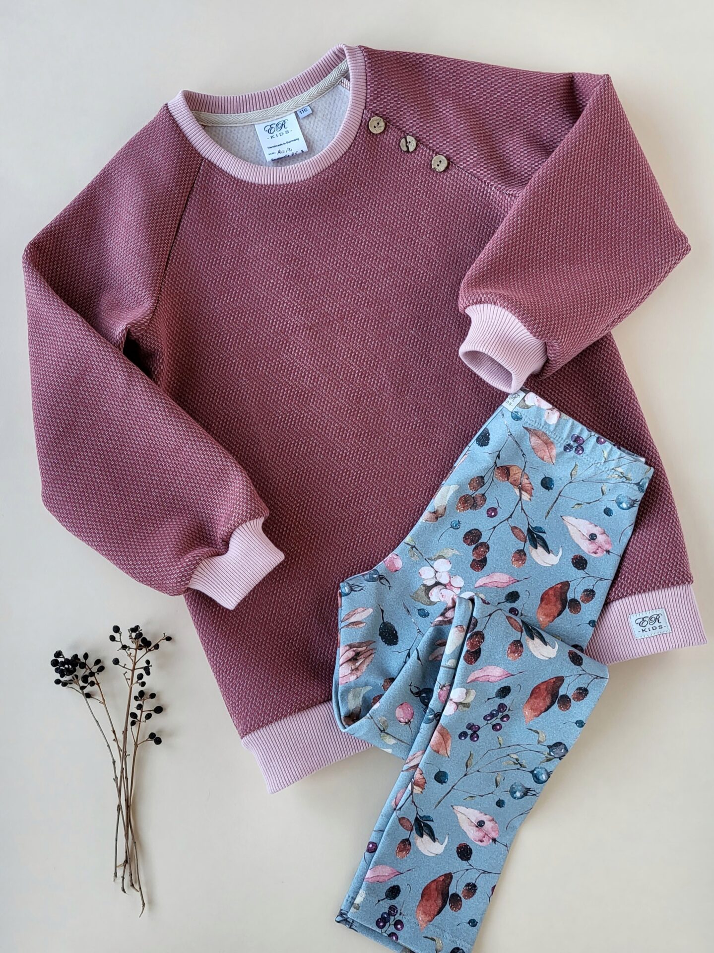 Raglan-Pulli rostrot Gr. 116 – Bild 3