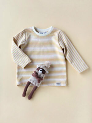 Langarmshirt Streifen gelb Gr. 80