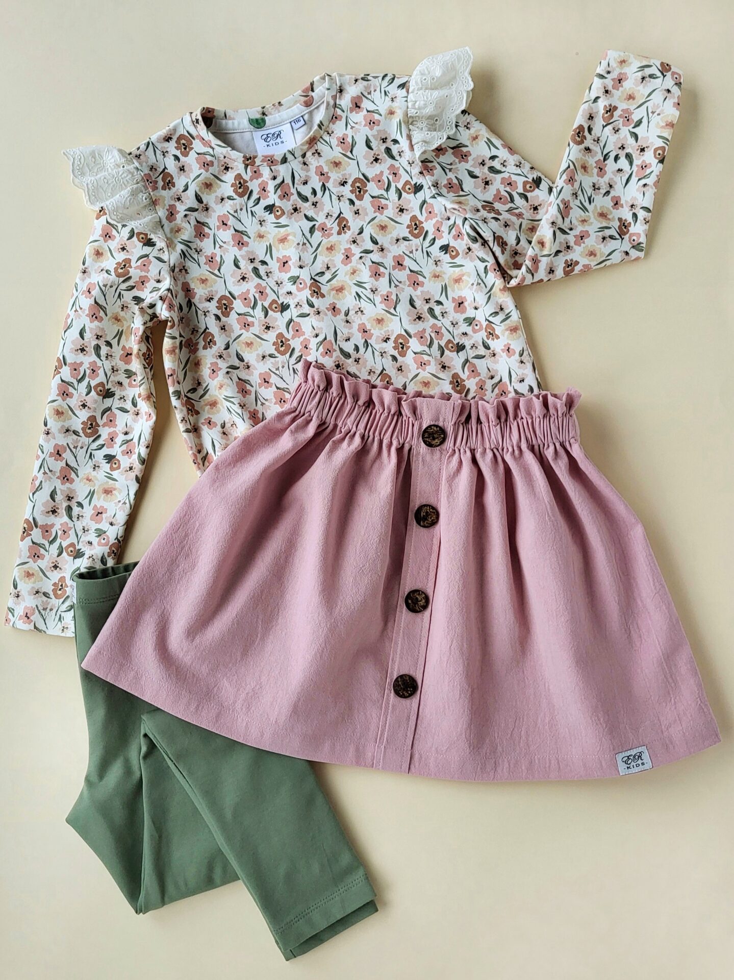 Rock mit Fake-Knopfleiste Gr.116 – Bild 4