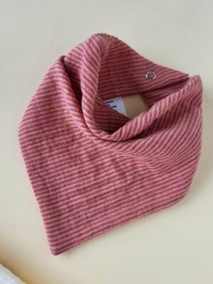 Baby-Halstuch Ministreifen fuchsia/kupfer