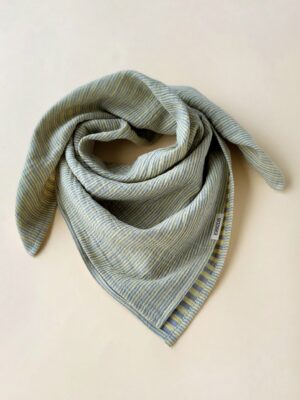 Halstuch limone/grau klein