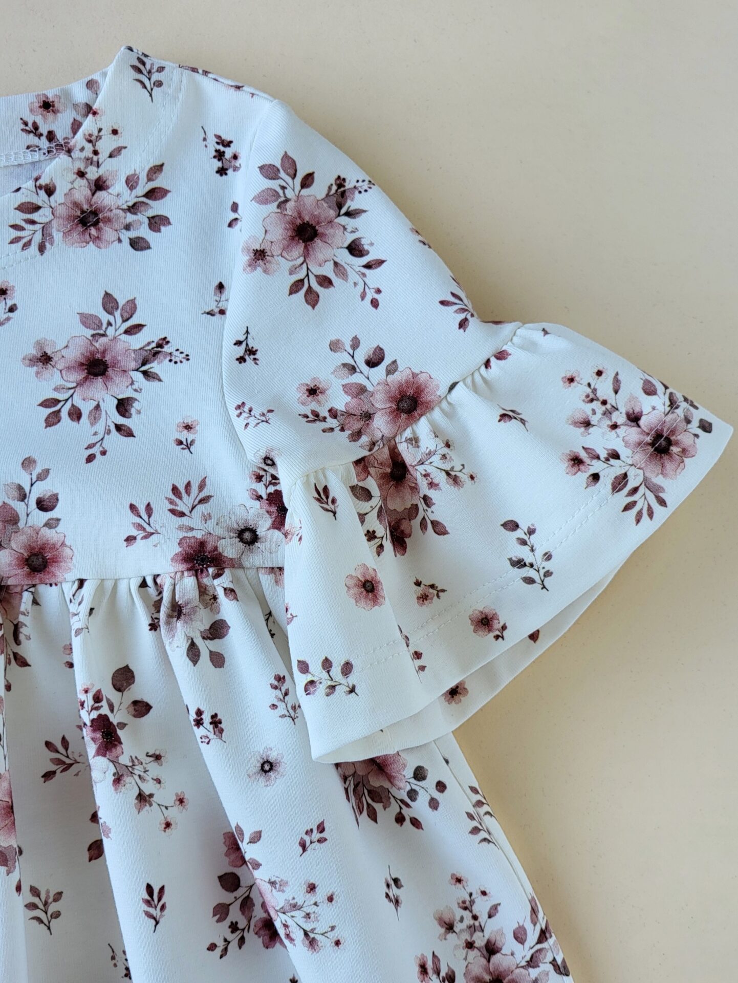 Kleid Blumen mauve Gr.116 – Bild 2
