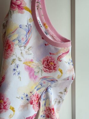 Langarmshirt Blumen-Einhorn Gr. 134