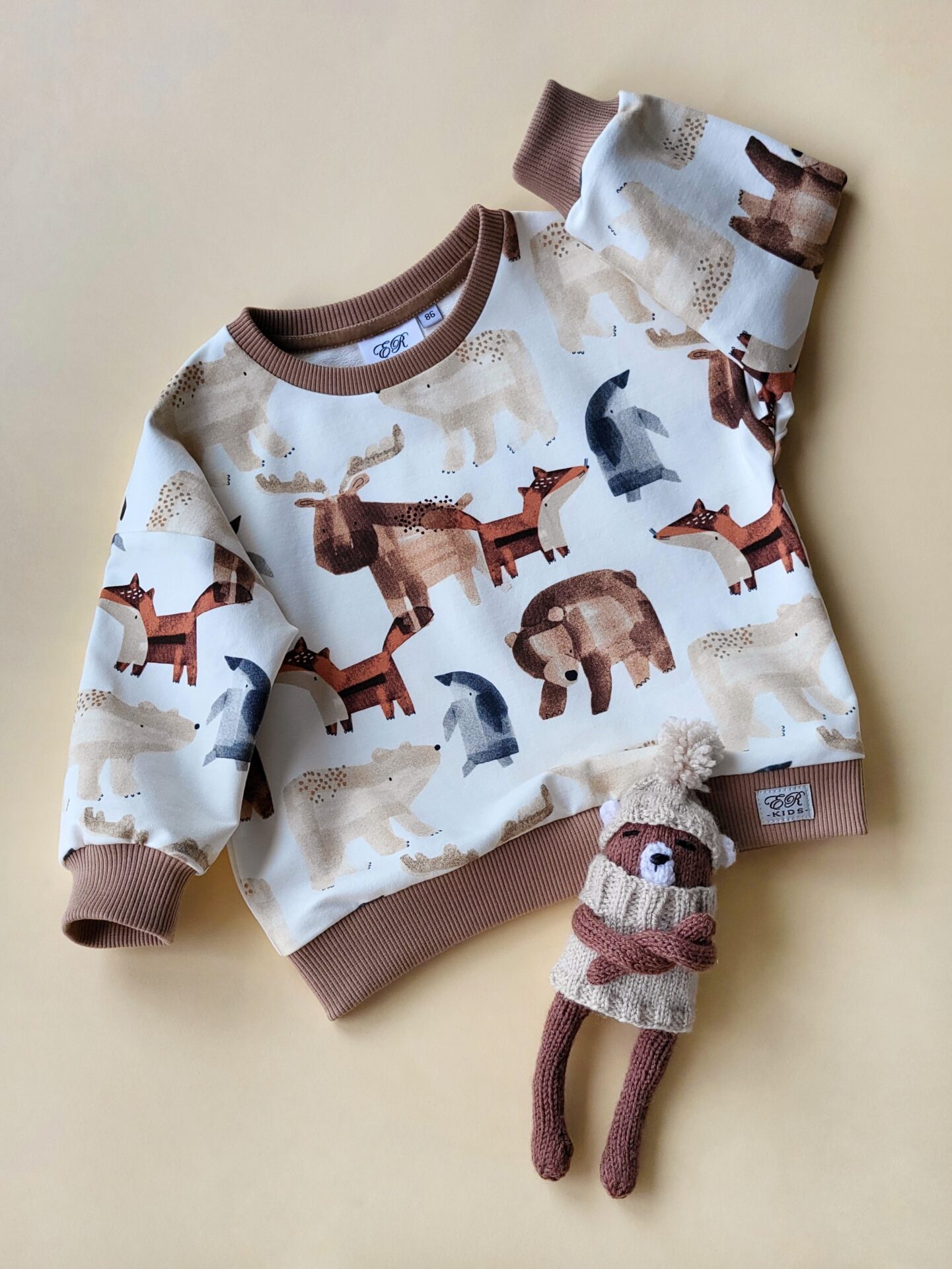 Oversized Sweater Wilde Tiere Gr. 86