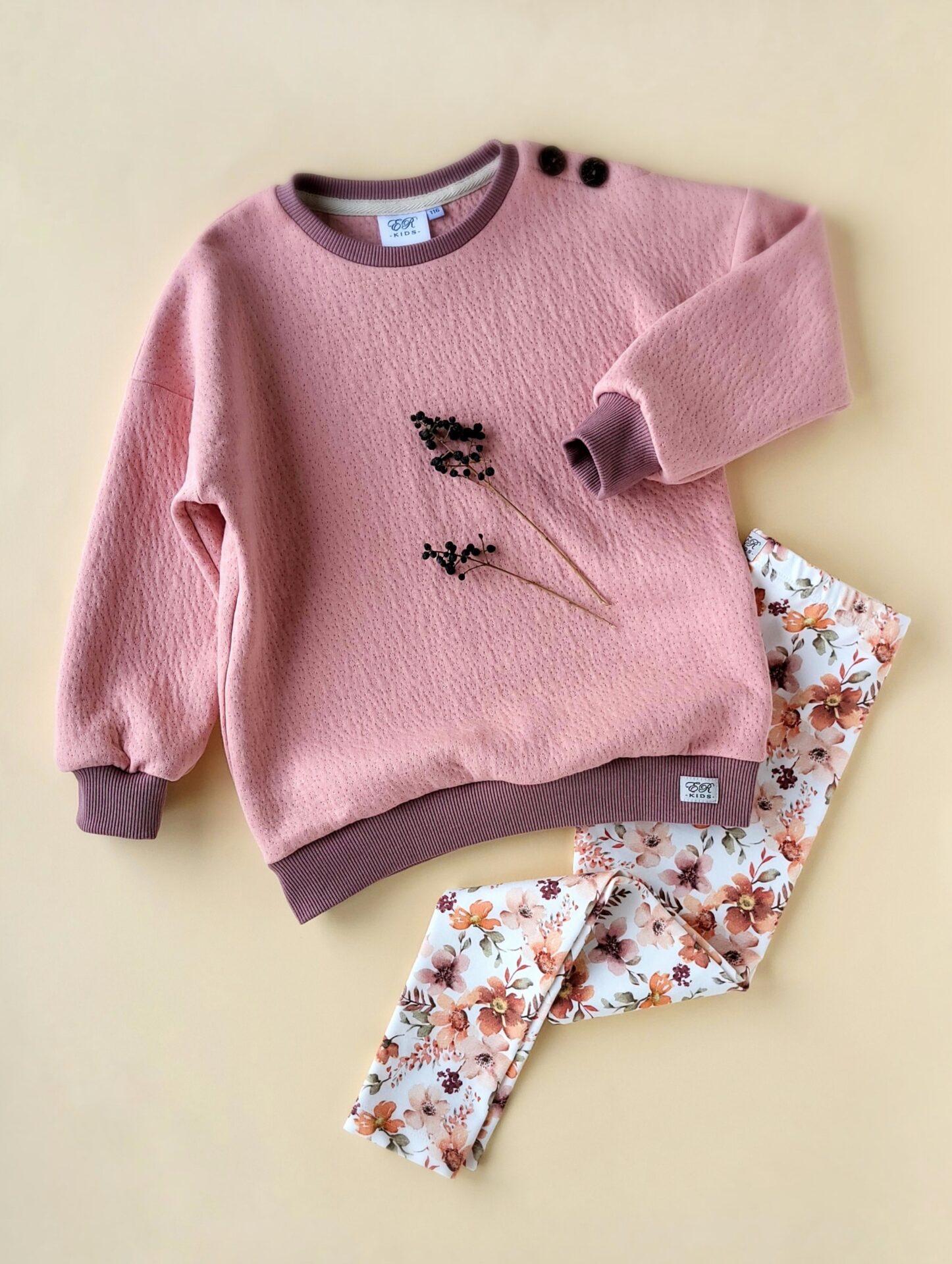 Leggings Blumen Aquarell rost Gr. 116