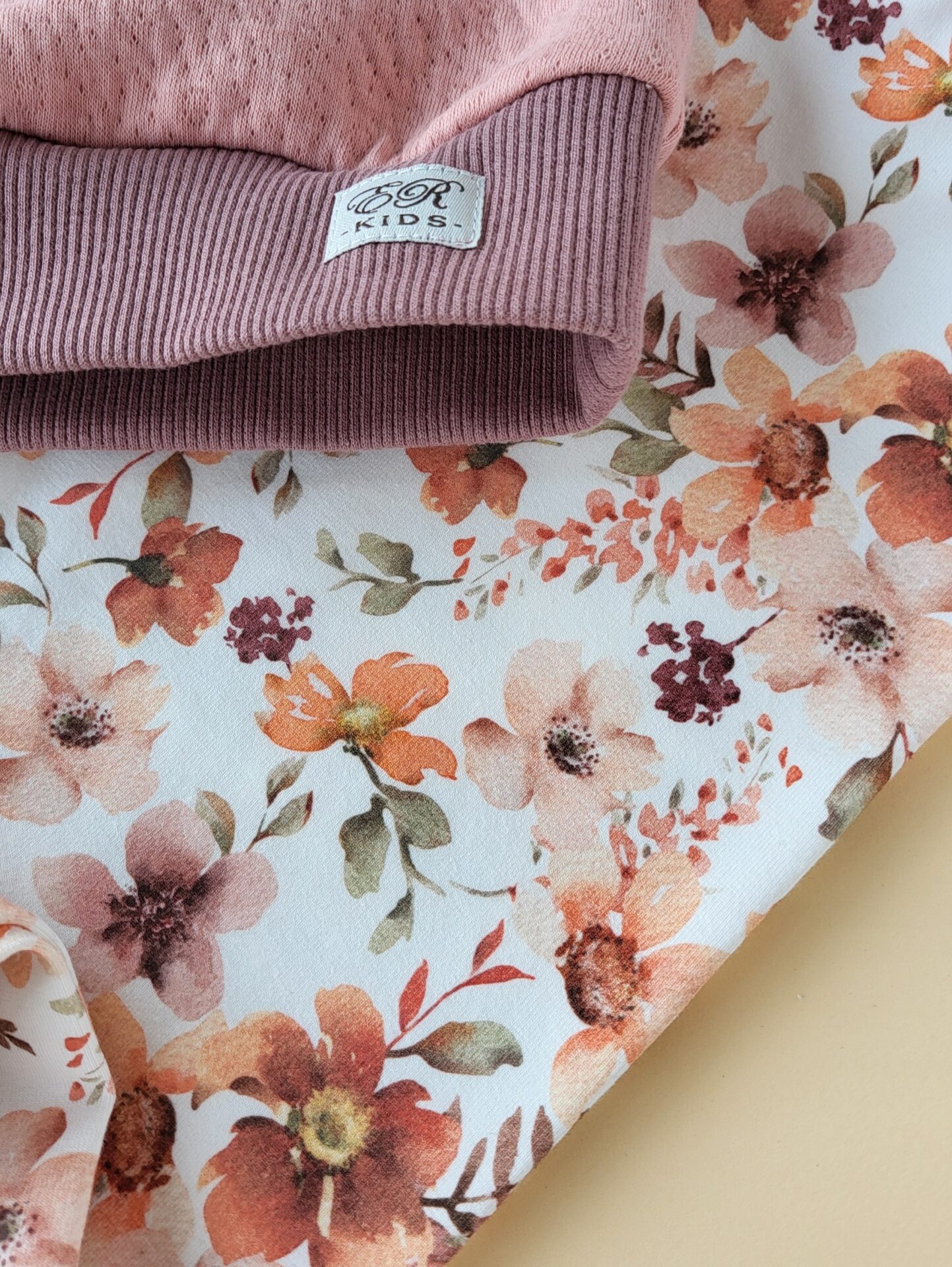 Leggings Blumen Aquarell rost Gr. 116 – Bild 2