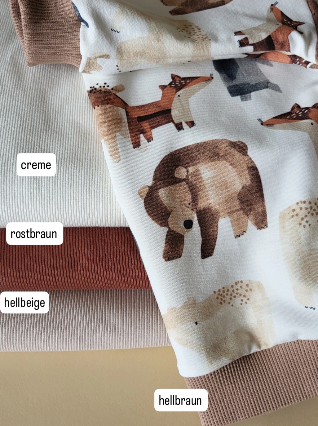 Oversized Sweater Wilde Tiere Gr. 56-140 – Bild 6